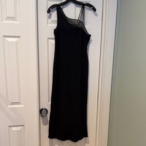 Evan Picone Black One Shoulder Dress
